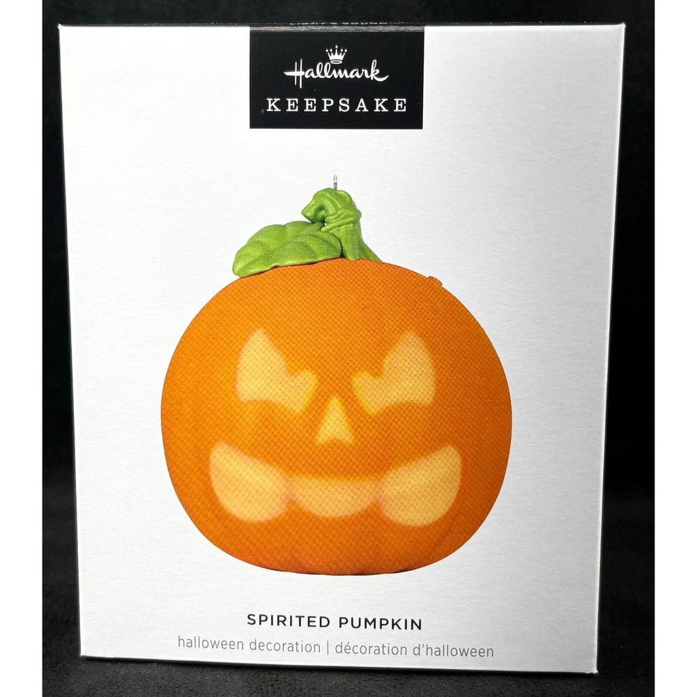 Hallmark 2024 Spirited Pumpkin Keepsake Halloween Ornament Magic Light and Sound